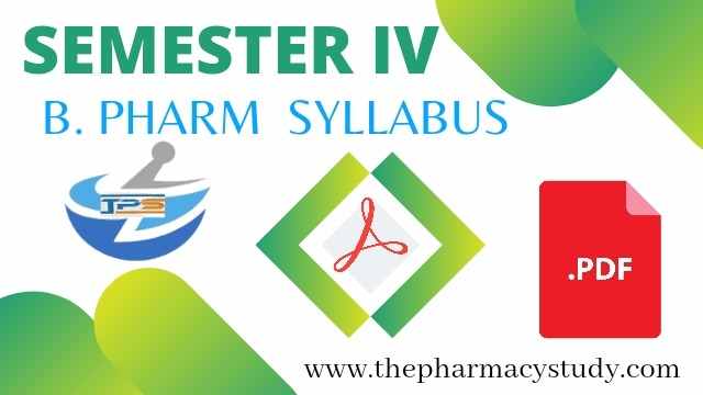 4th Semester B Pharm New Syllabus - 2023 Online Free PDF Download ...